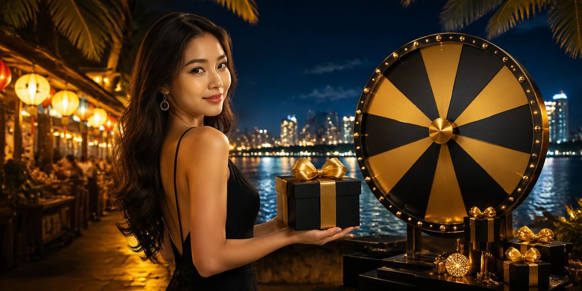 Bàn roulette casino sôi động tại chợ đêm Sài Gòn